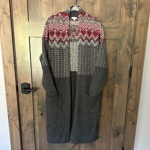 J. Jill Women’s Wool Blend Newbury Open Cardigan